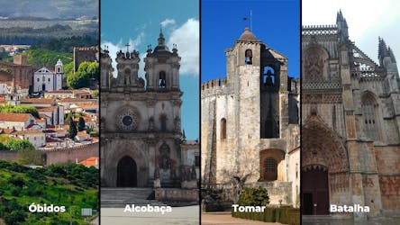 Viagem de Coimbra a Lisboa com visita a Tomar, Batalha, Alcobaça e Óbidos